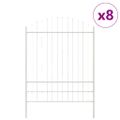 vidaXL Záhradný plot WOERDEN 8 ks 170 x 225 cm Biela