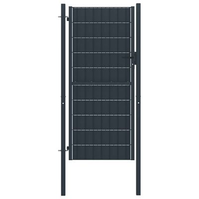 vidaXL Plotová brána PVC a oceľ 100x164 cm antracitová