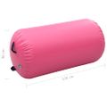 vidaXL Nafukovací gymnastický valec s pumpou 120x90 cm PVC ružový