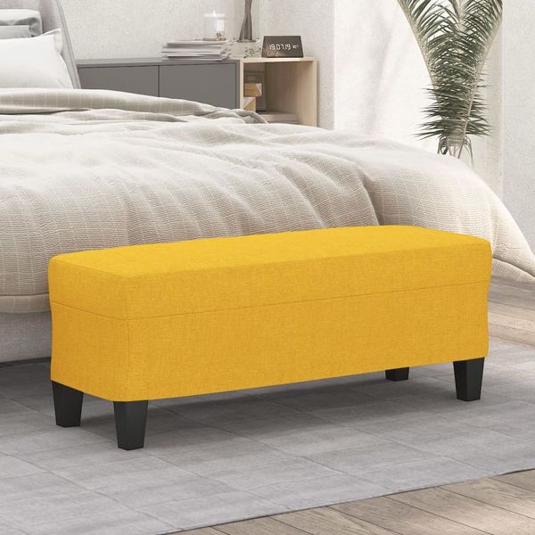vidaXL Lavička bledožltá 100x35x41 cm látka