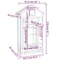 vidaXL Domček pre vtáky sivý 91,5x53x170 cm masívna borovica