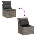 vidaXL Súprava záhradných pohoviek 7 ks 6-Počet miest Sivá polyratan
