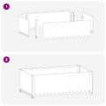 vidaXL Obrubník trávnika 4 ks 100 x 60 x 35 cm Oceľ Strieborná