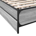 vidaXL Posteľný rám so zásuvkami sivý sonoma 90x200 cm kompozit. drevo