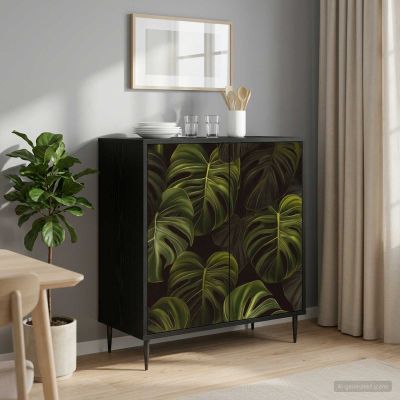 vidaXL Servírovacia skriňa ELBURG Čierny dub 69 x 33 x 76 cm