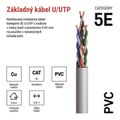 Datový kábel UTP CAT 5E PVC Basic, 100m