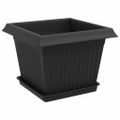 vidaXL Kvetináče 24 ks Čierna Plast