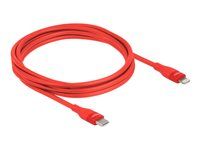 Kábel Lightning - 24 pin USB-C s pinmi (male) do Lightning s pinmi (male) - 2 m - červená - podpora Power Delivery
