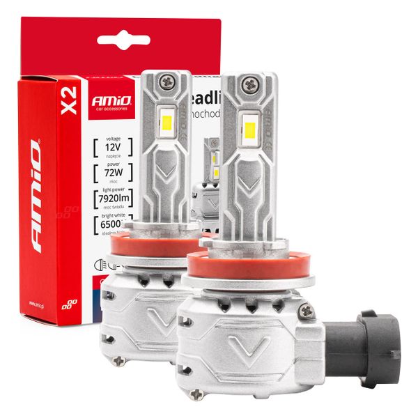 LED žiarovky hlavného osvetlenia X2 Series H8/H9/H11/H16 AMiO
