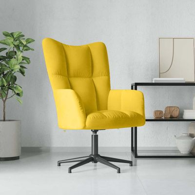 vidaXL Relaxačné kreslo horčicovo-žlté zamat
