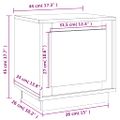 vidaXL Nočné stolíky 2 ks betónovo sivé 44x35x45 cm spracované drevo