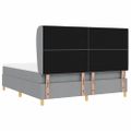 vidaXL Posteľ s pružinovým rámom Svetlosivá 200 x 180 cm látka