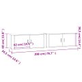 vidaXL Nástenné TV skrinky 2 ks biele 100x34,5x40 cm