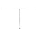 vidaXL Súprava markízových stĺpikov biela 450x245 cm železo