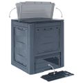 vidaXL Záhradné kompostéry 2 ks sivé 60x60x73 cm 520 l