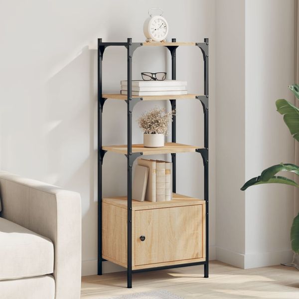 vidaXL Knižnica 3 police dub sonoma 41x30x109,5 cm kompozitné drevo