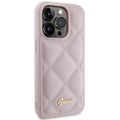 Obal Guess pre iPhone 15 Pro Max 6,7" GUHCP15XPSQSQSP ružový HC PU prešívané kovové logo