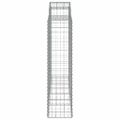 vidaXL Oblúkové gabiónové koše 15 ks 200x50x160/180 pozinkované železo