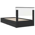 vidaXL Úložná posteľ so zásuvkou Čierna 100 x 200 cm Kompozitné drevo