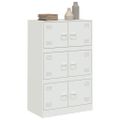 vidaXL Komoda biela 67x39x107 cm oceľová