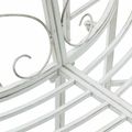 vidaXL Stromová lavička 8-Počet miest Ø 160 x 89 cm Oceľ Antická biela