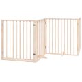 vidaXL Brána pre psa s dverami sklad. 8 panelov 640 cm topoľové drevo