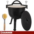 Litinový kotlík smaltovaný 10 l so stojanom Kaminer 27376 Litinový kotlík smaltovaný 10 l se stojanem Kaminer 27376