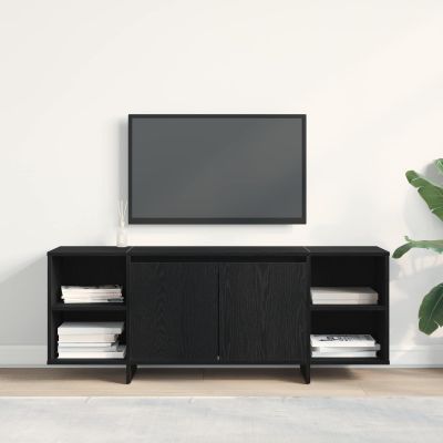 vidaXL TV skrinka 130 x 35 x 50 cm Čierny dub Kompozitné drevo