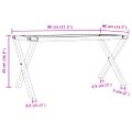 vidaXL Nohy konferenčného stolíka X-rám 80x40x43 cm oceľ