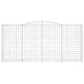 vidaXL Oblúkové gabiónové koše 2ks 400x50x180/200cm pozinkované železo