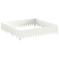 vidaXL Obrubník trávnika 100 x 100 x 20 cm Oceľ Biela