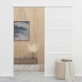 vidaXL Posuvné dvere, jemné zatváranie, ESG sklo a hliník 76x205 cm