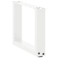 vidaXL Nohy konferenčného stolíka v tvare U, 2 ks, biele, 40 x (30-31) cm, oceľové