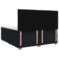 vidaXL Posteľ boxspring s matracom Čierna 200 x 200 cm Látka