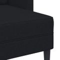 vidaXL 2-miestna pohovka s leňoškou v tvare L čierna látka 125 cm