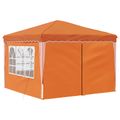 vidaXL Prístrešok na párty 288 x 288 x 245 cm Oranžová Oxfordská látka