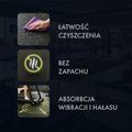 Gumová fitness podlaha AbiFloor POS35 čierna / žltá - 2. akosť