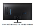 Samsung Smart Monitor M70D, 43", VA, 4K UHD, 60 Hz, 4 ms, čierny, 2R LED monitor, 43", VA, 3840×2160, 16:9, 4 ms, 300 cd/m2, 5000:1, 3× USB, USB-C, 2× HDMI, Wi-Fi, Bluetooth, energetická trieda G, čierny