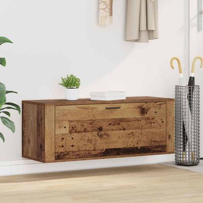 vidaXL Skriňa na topánky Staré drevo 100 x 35 x 38 cm Kompozitné drevo