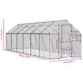 vidaXL Voliéra antracitová 1,79x6x1,85 m hliník
