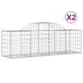 vidaXL Oblúkový gabionový kôš 2 ks 200x50x60/80 cm pozinkované železo