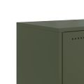 vidaXL TV skrinka olivovozelená 100,5x39x60,5 cm oceľ