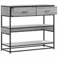 vidaXL Konzolový stolík sivý sonoma 90x35x80 cm kompozitné drevo