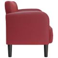 vidaXL Loveseat pohovka vínová červená 110 cm umelá koža