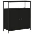 vidaXL Komoda čierna 70x30x80 cm kompozitné drevo