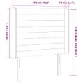 vidaXL Čelo postele so záhybmi čierne 103 x 16 x 118/128 cm zamat