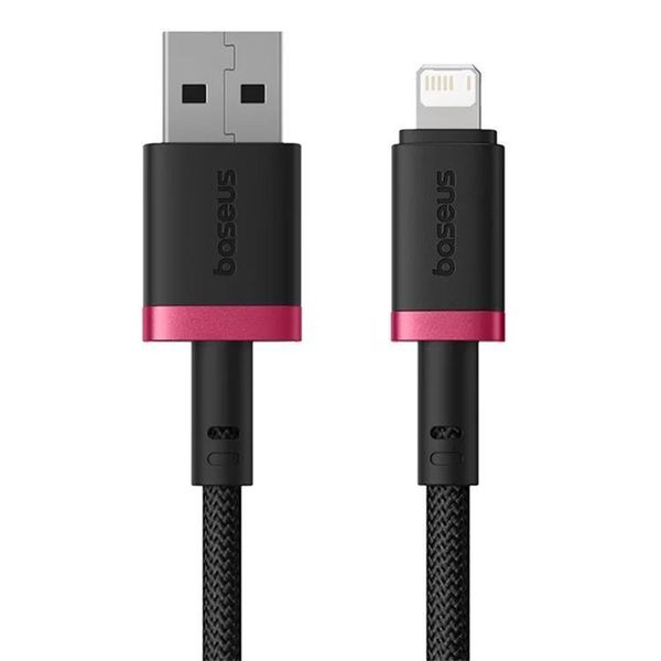 Baseus Rýchlonabíjací kábel Dura USB/Lightning 2m 2.4A červeno čierny