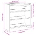 vidaXL Regál na topánky dymový dub 60x25x62 cm spracované drevo
