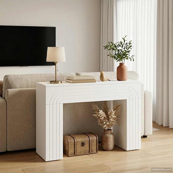 vidaXL Konferenčný stolík Biela 102 x 35 x 75 cm Kompozitné drevo