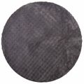 vidaXL Kusové koberce Okrúhly SIROLO Antracitová Ø 200 CM Polyester